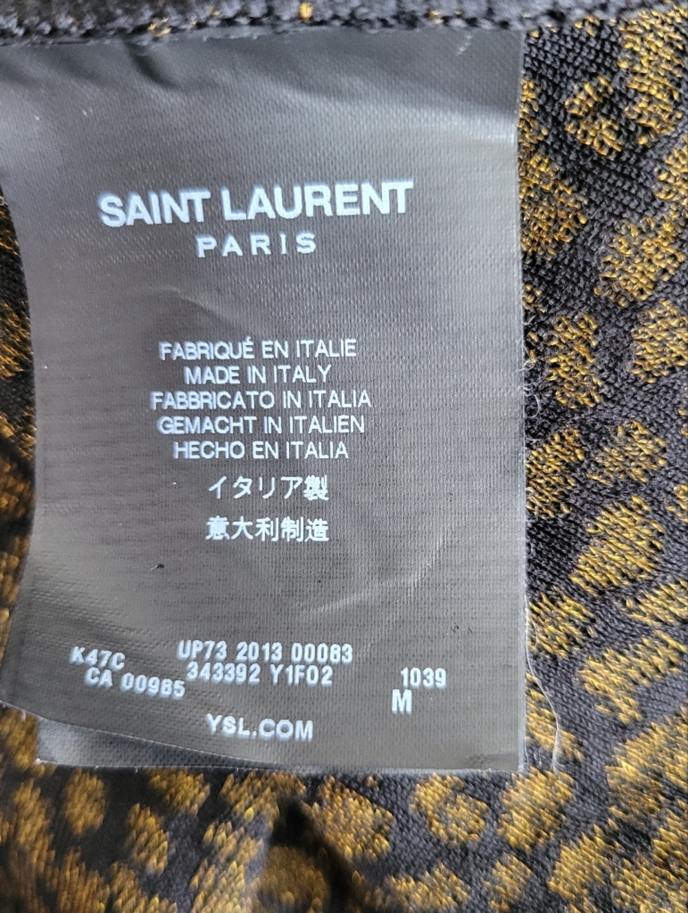 Saint Laurent Leopard Jacquard Luxe Knit Animal Printed Silk Blend Dress Size M - Picture 14 of 14